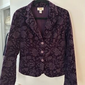 Talbots Deep Purple velvet Blazer